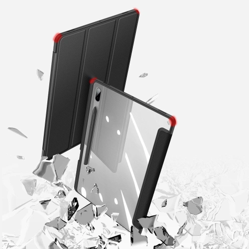 Etui Dux Ducis Toby Samsung Galaxy Tab S8+ Plus/Tab S7+ Plus/Tab S7 FE z uchwytem na rysik czarny