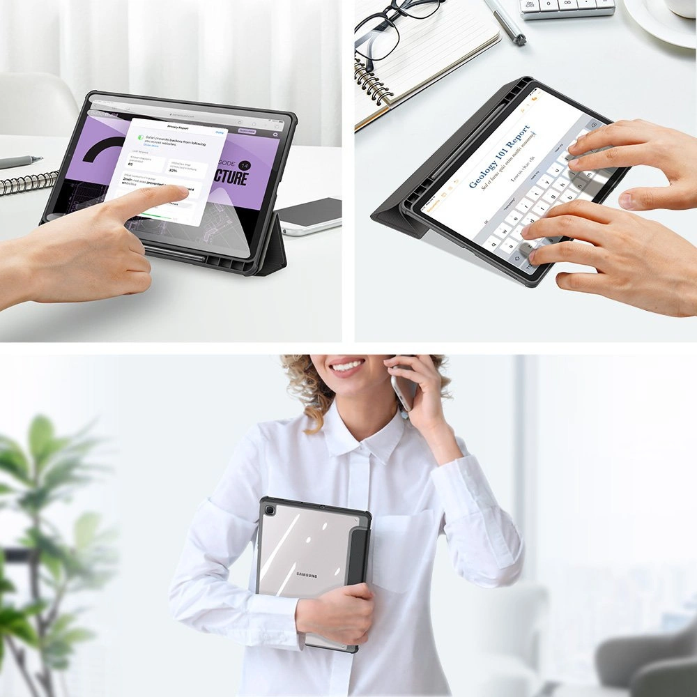 Hurtownia GSM - Etui Dux Ducis Toby Samsung Galaxy Tab S6 Lite cu suport pentru stylus negru - DDS589 - {ean13} - Hurt