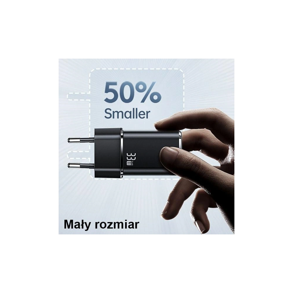 Hurtownia GSM - Síťová nabíječka USAMS T43 1xUSB-C/1xUSB 33W PD 3.0 + QC 3.0 + kabel U63 USB-C/Lightning bílý/white USKTZ02 - USA799 - {ean13} - Hurt