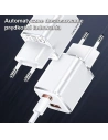 Hurtownia GSM - Síťová nabíječka USAMS T43 1xUSB-C/1xUSB 33W PD 3.0 + QC 3.0 + kabel U63 USB-C/Lightning bílý/white USKTZ02 - USA799 - {ean13} - Hurt