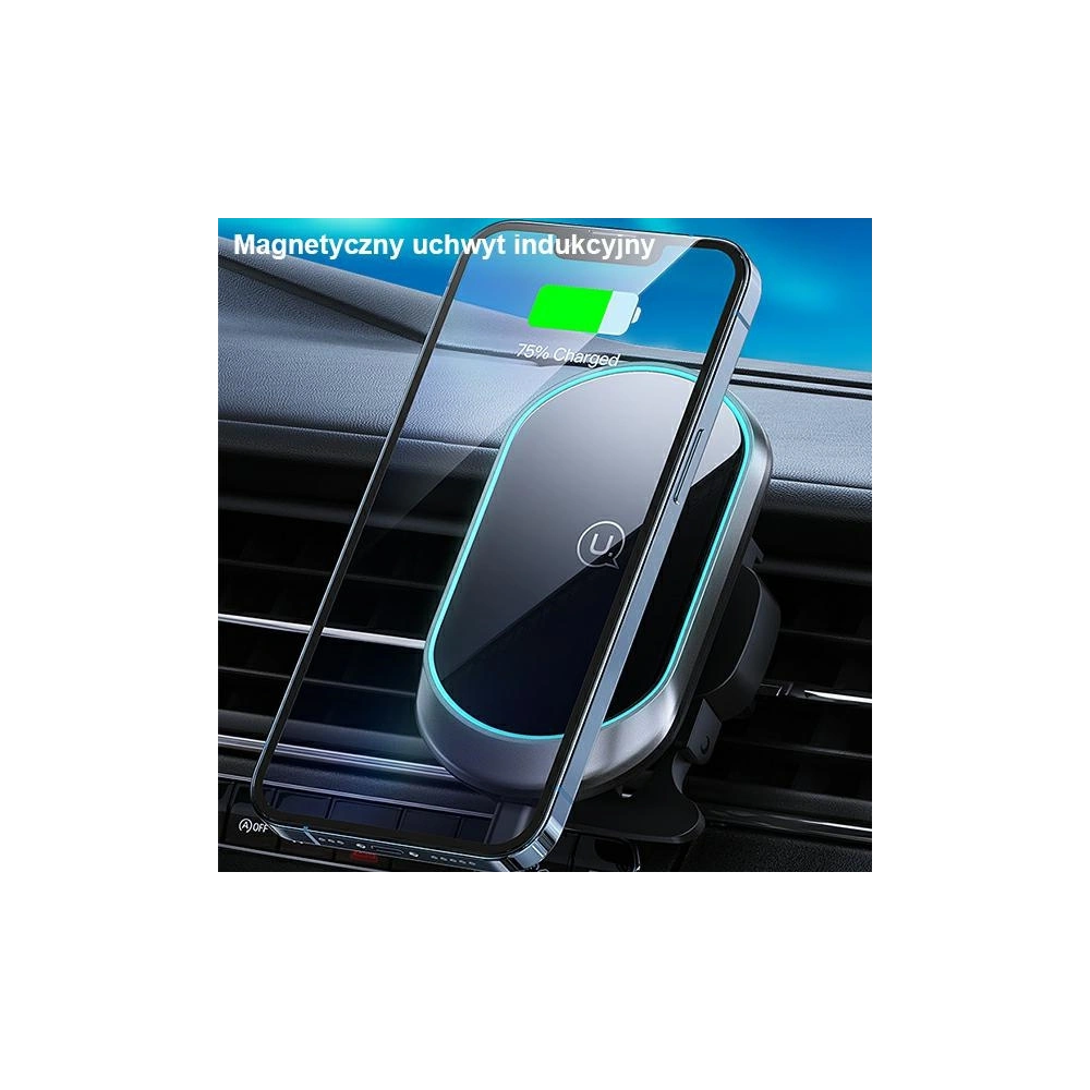 Hurtownia GSM - Magnetischer Halter USAMS Wireless Charging 15W Air Vent schwarz CD182ZJ01 - USA801 - {ean13} - Hurt