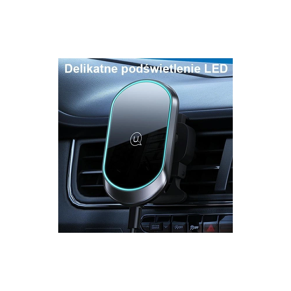 Hurtownia GSM - Magnetischer Halter USAMS Wireless Charging 15W Air Vent schwarz CD182ZJ01 - USA801 - {ean13} - Hurt