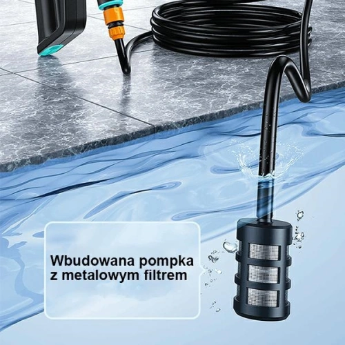 Myjka ciśnieniowa USAMS 5000 mAh + wąż ogrodowy 5m czarny/black US-ZB252