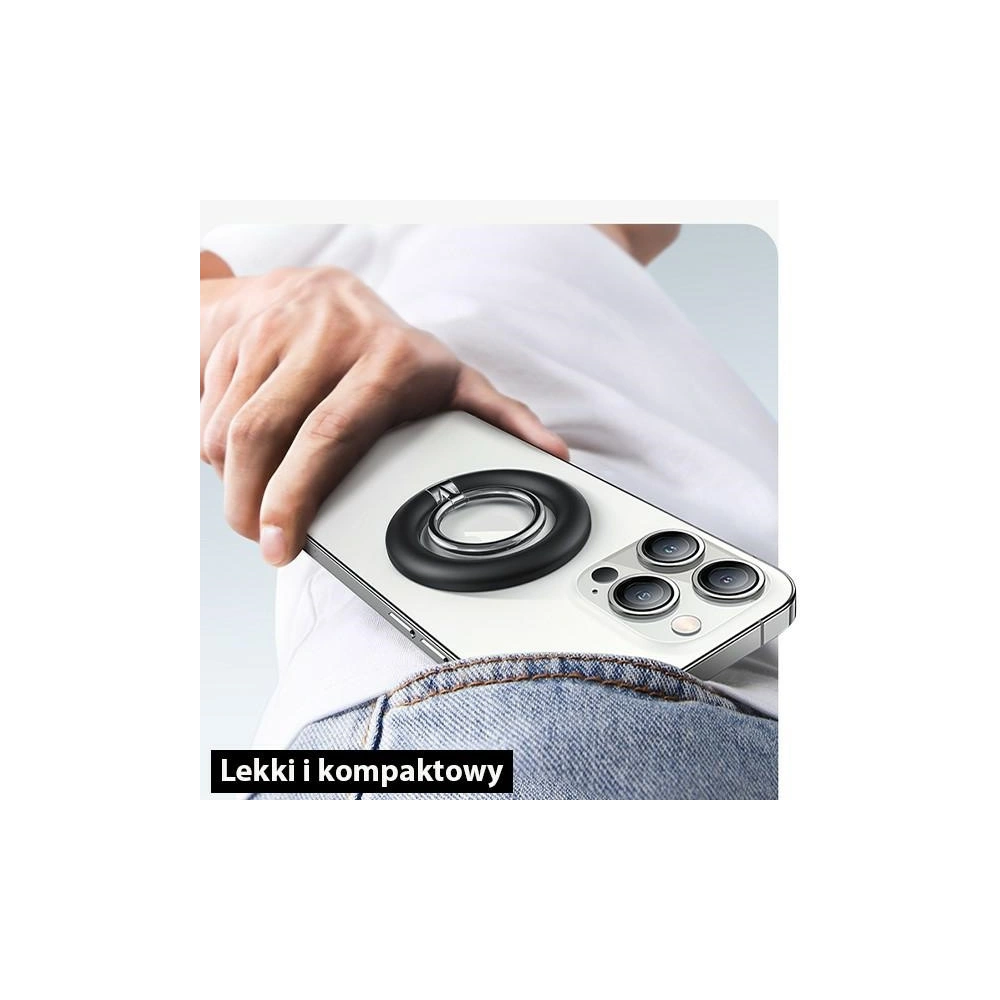 Hurtownia GSM - Suport pentru deget USAMS Ring holder magnetic negru/black US-ZJ071 - USA803 - {ean13} - Hurt
