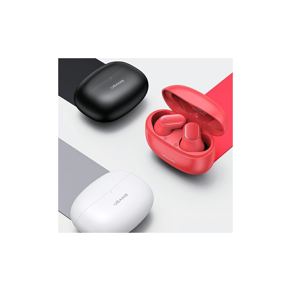 Wholesale USAMS BH series TWS Earphones Bluetooth 5.1 red BHUBH03 - USA806 - {ean13} - Hurt