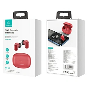 Hurtownia GSM - Słuchawki TWS USAMS BH series Bluetooth 5.1 czerwony/red BHUBH03 - USA806 - {ean13} - Hurt