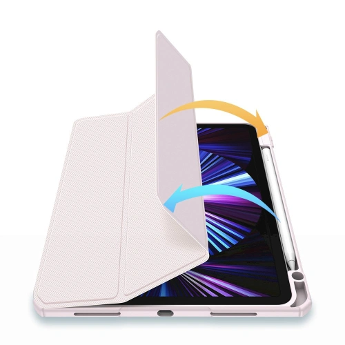 Etui Dux Ducis Toby Apple iPad Air 10.9 2020/2022 (4. i 5. generacji) / iPad Air 11 2024 (6. generacji) Pencil holder różowy
