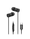 USAMS EP-46 USB-C fejhallgató fekete 1,2m HSEP4603