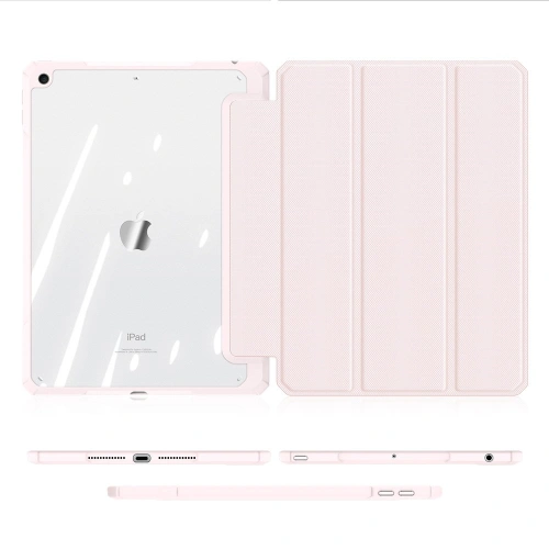 Etui Dux Ducis Toby Apple iPad 10.2 2019/2020/2021 (7., 8. i 9. generacji) Pencil holder różowy
