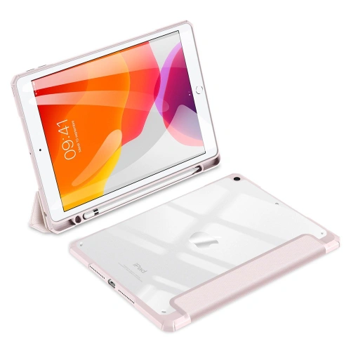 Etui Dux Ducis Toby Apple iPad 10.2 2019/2020/2021 (7., 8. i 9. generacji) Pencil holder różowy