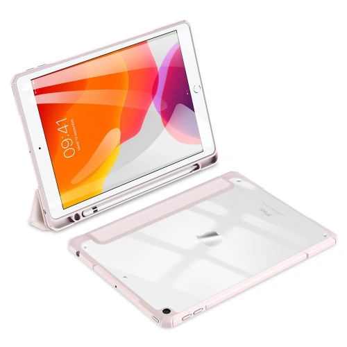 Etui Dux Ducis Toby Apple iPad 10.2 2019/2020/2021 (7., 8. i 9. generacji) Pencil holder różowy
