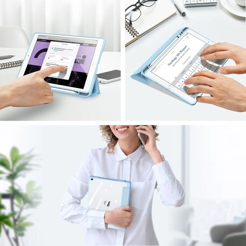 Etui Dux Ducis Toby Apple iPad 10.2 2019/2020/2021 (7., 8. i 9. generacji) Pencil holder niebieski