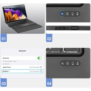 Wholesale Dux Ducis Touchpad Keyboard Case Bluetooth Samsung Galaxy Tab S8/Tab S7 black - DDS631 - {ean13} - Hurt