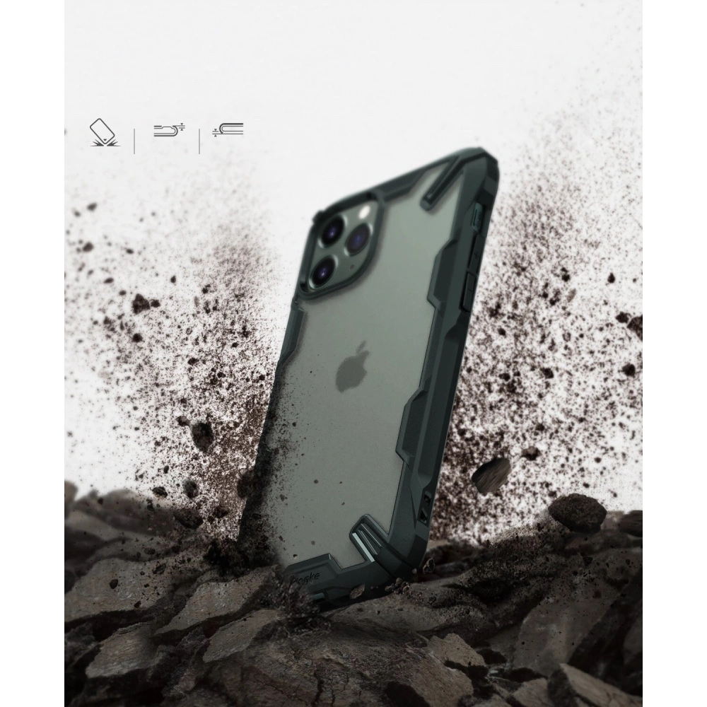 Hurtownia GSM - Etui Ringke Fusion-X Apple iPhone 11 Pro Matná tmavě zelená (matná verze) - RGK1043MGRN - {ean13} - Hurt