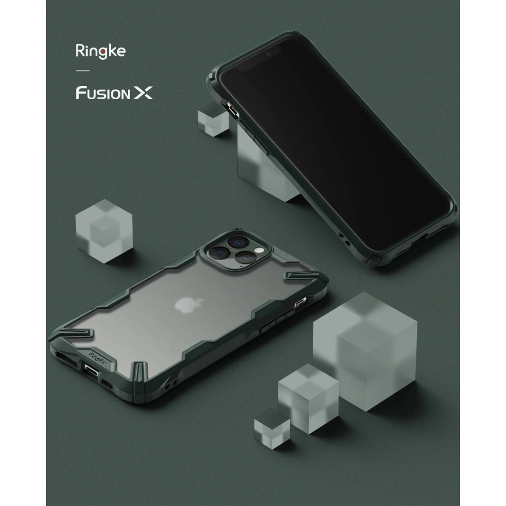 Hurtownia GSM - Etui Ringke Fusion-X Apple iPhone 11 Pro Matná tmavě zelená (matná verze) - RGK1043MGRN - {ean13} - Hurt