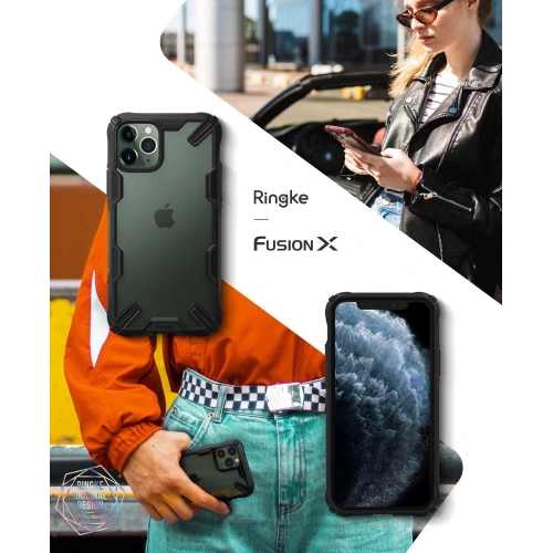 Etui Ringke Fusion-X Apple iPhone 11 Pro Matte Black (wersja matowa)