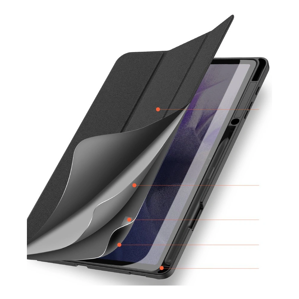 Hurtownia GSM - Etui Dux Ducis Domo Samsung Galaxy Tab S8+ Plus/Tab S7+ Plus/Tab S7 FE negru - DDS650 - {ean13} - Hurt