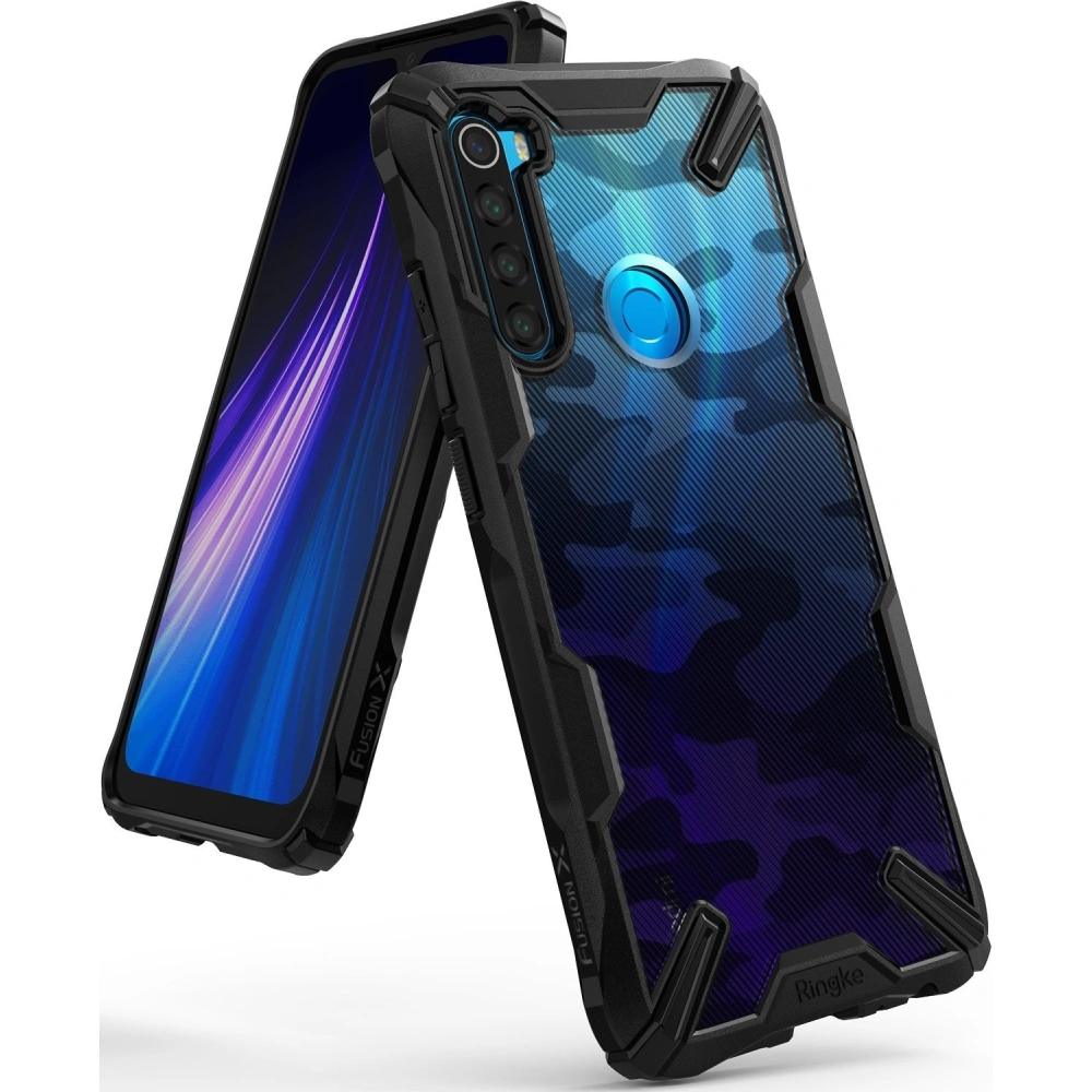 Hurtownia GSM - Etui Ringke Fusion-X Design Redmi Note 8 Camo (Moro) Černé - RGK1048MOB - {ean13} - Hurt
