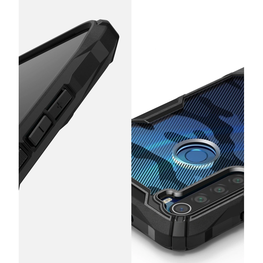 Hurtownia GSM - Etui Ringke Fusion-X Design Redmi Note 8 Camo (Moro) Černé - RGK1048MOB - {ean13} - Hurt