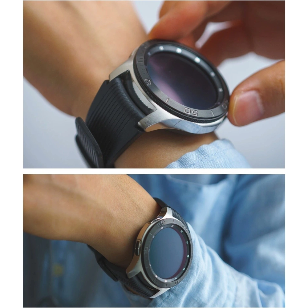 Hurtownia GSM - Nakładka na tachymetr Ringke Samsung Galaxy Gear S3/Watch 46mm stal nierdzewna czarna GW-46-18 - RGK1052SBLK - {ean13} - Hurt