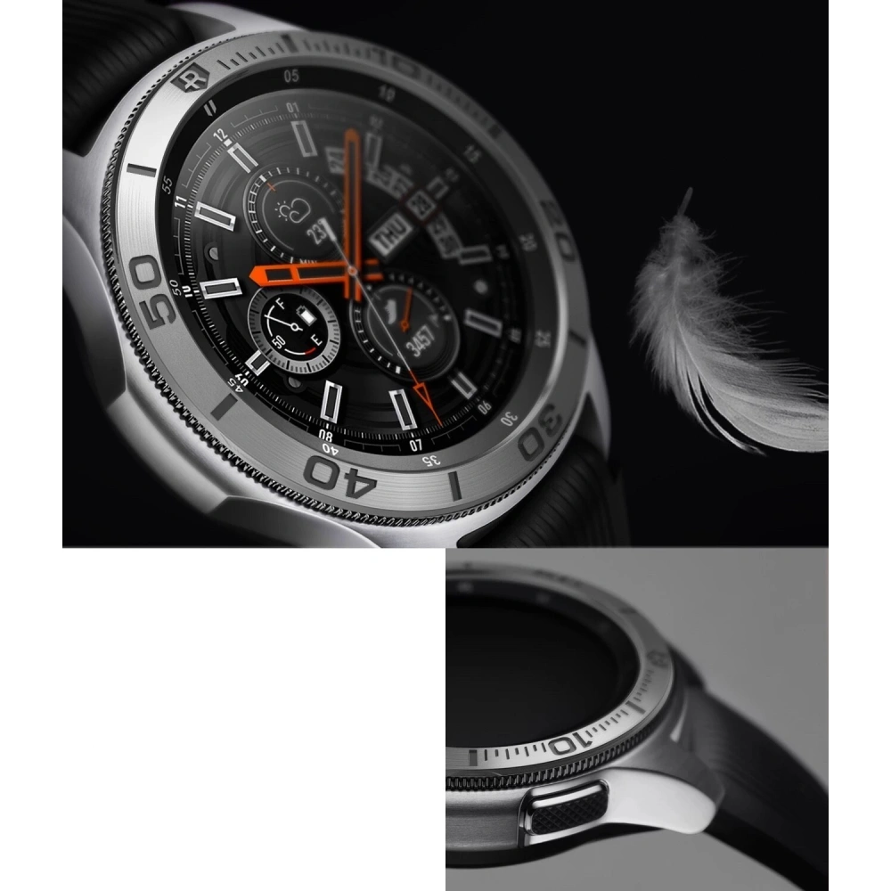 Hurtownia GSM - Nakładka na tachymetr Ringke Samsung Galaxy Gear S3/Watch 46mm stal nierdzewna srebrna GW-46-16 - RGK1051SSLV - {ean13} - Hurt