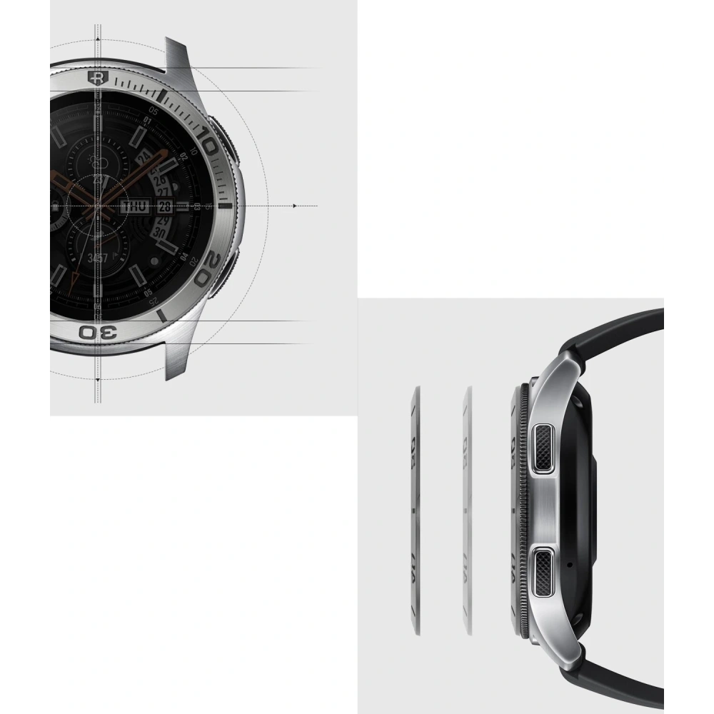 Hurtownia GSM - Náhradní kryt na tachymetr Ringke Samsung Galaxy Gear S3/Watch 46mm nerezová ocel stříbrná GW-46-16 - RGK1051SSLV - {ean13} - Hurt