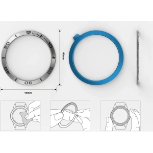 Nakładka na tachymetr Ringke Samsung Galaxy Gear S3/Watch 46mm stal nierdzewna srebrna GW-46-16