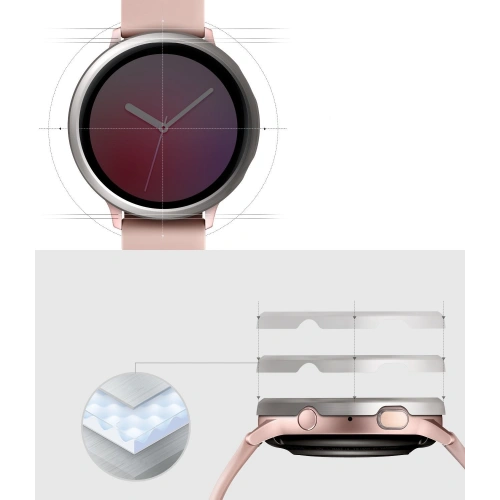 Nakładka Ringke Bezel Styling Samsung Galaxy Watch Active 2 44mm stal nierdzewna srebrny GWA2-44-09