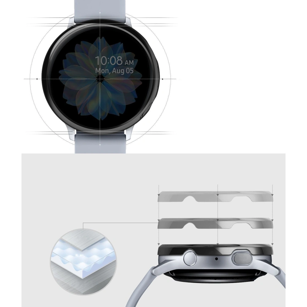 Hurtownia GSM - Nakładka Ringke Bezel Styling Samsung Galaxy Watch Active 2 44mm stal nierdzewna czarna połysk GWA2-44-03 - RGK1054SGBLK - {ean13} - Hurt