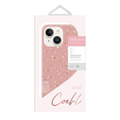 Uniq Distributor - 8886463682531 - UNIQ813 - UNIQ Coehl Terrazzo Apple iPhone 14 różowy/coral pink - B2B homescreen