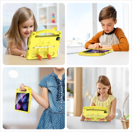 Etui Dux Ducis Panda Apple iPad Air 10.9 2020/2022 (4, 5 gen) / iPad Pro 11 2018/2020/2021 (1, 2, 3 gen) / iPad Air 11 2024 (6. generacji) Pencil holder żółty