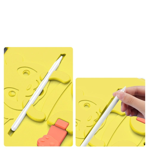 Etui Dux Ducis Panda Apple iPad Air 10.9 2020/2022 (4, 5 gen) / iPad Pro 11 2018/2020/2021 (1, 2, 3 gen) / iPad Air 11 2024 (6. generacji) Pencil holder żółty