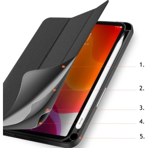 Hurtownia GSM - Dux Ducis Domo Apple iPad mini 2021 (6. generációs) / iPad mini 8.3" 2024 7gen fekete tok - DDS734 - {ean13} - Hurt