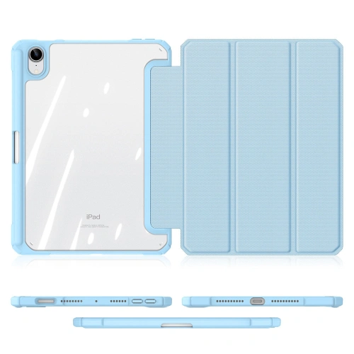 Etui Dux Ducis Toby Apple iPad mini 2021 (6. generacji) / iPad mini 8.3" 2024 (7. generacji) Pencil holder niebieski
