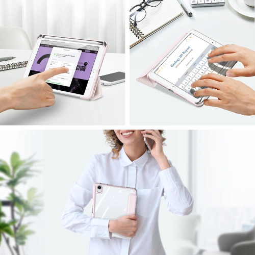 Etui Dux Ducis Toby Apple iPad mini 2021 (6. generacji) / iPad mini 8.3" 2024 (7. generacji) Pencil holder różowy