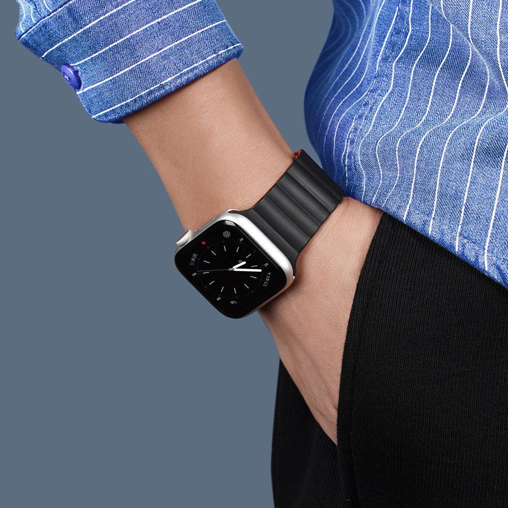 Wholesale Dux Ducis Magnetic Strap for Apple Watch 4/5/6/7/8/9/SE/10 40/41/42mm black-orange (Chain Version) - DDS788 - {ean13} - Hurt