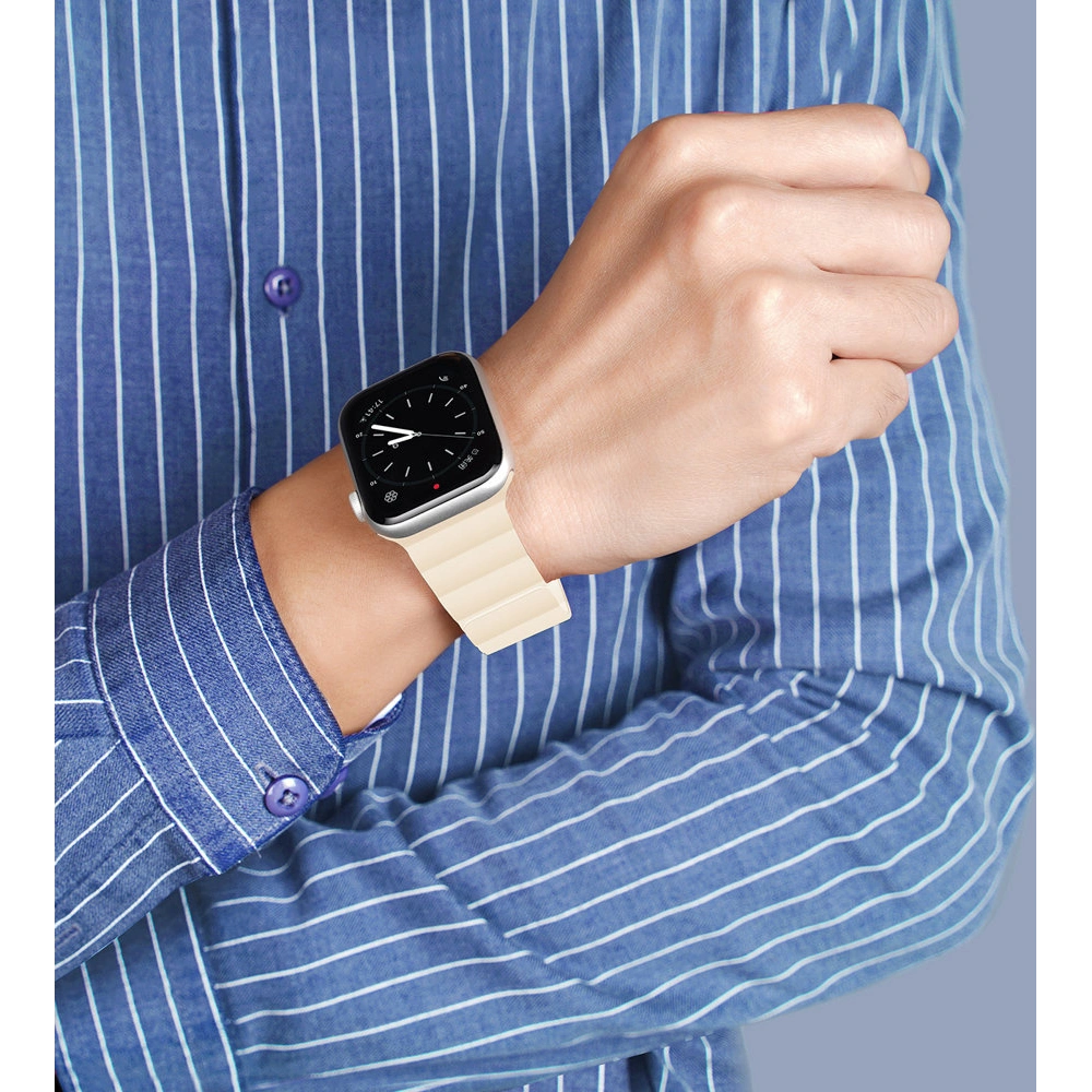 Wholesale Dux Ducis Magnetic Strap for Apple Watch 4/5/6/7/8/9/SE/10 40/41/42mm beige (Chain Version) - DDS792 - {ean13} - Hurt