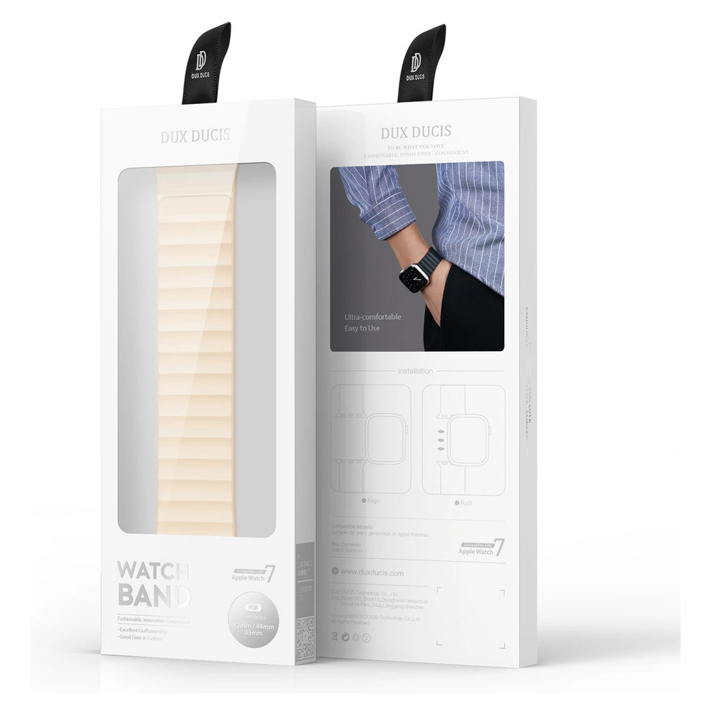Hurtownia GSM - Dux Ducis Magnetic Armband Apple Watch 4/5/6/7/8/9/SE/10 40/41/42mm beige (Chain Version) - DDS792 - {ean13} - Hurt