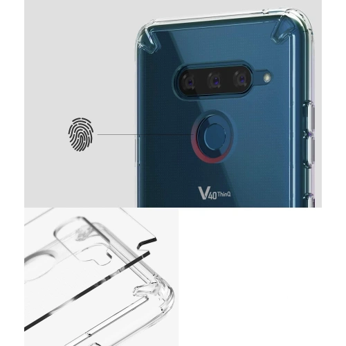 Etui Ringke Fusion LG V40 ThinQ Smoke Black