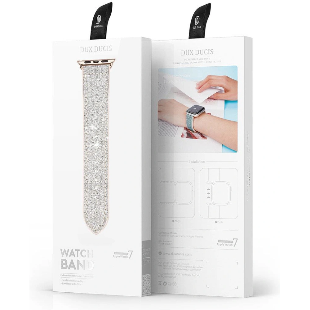 Hurtownia GSM - Pasek Dux Ducis Strap Apple Watch 4/5/6/7/8/9/SE/10 40/41/42mm alb (Versiunea Sparkle) - DDS961 - {ean13} - Hurt