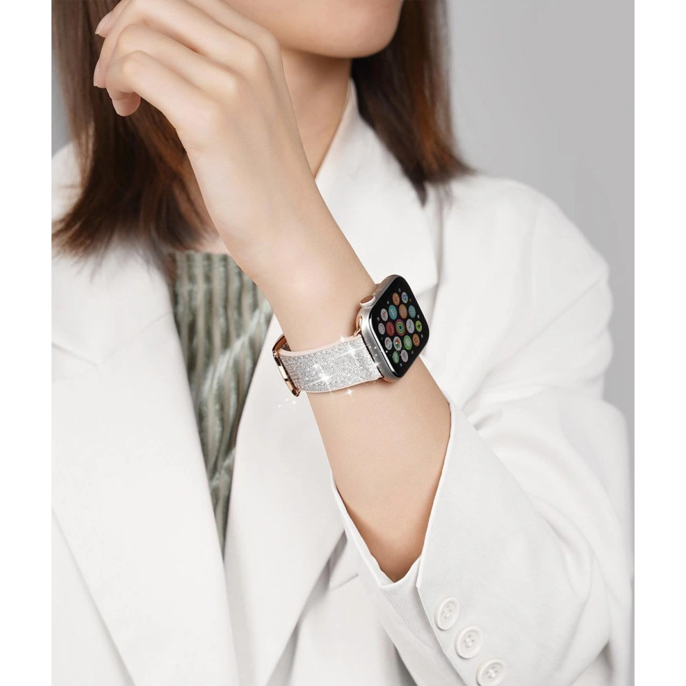 Hurtownia GSM - Pasek Dux Ducis Strap Apple Watch 4/5/6/7/8/9/SE/10 40/41/42mm alb (Versiunea Sparkle) - DDS961 - {ean13} - Hurt