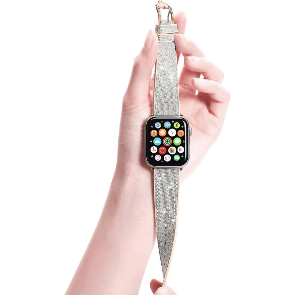 Hurtownia GSM - Pasek Dux Ducis Strap Apple Watch 4/5/6/7/8/9/SE/10 40/41/42mm alb (Versiunea Sparkle) - DDS961 - {ean13} - Hurt