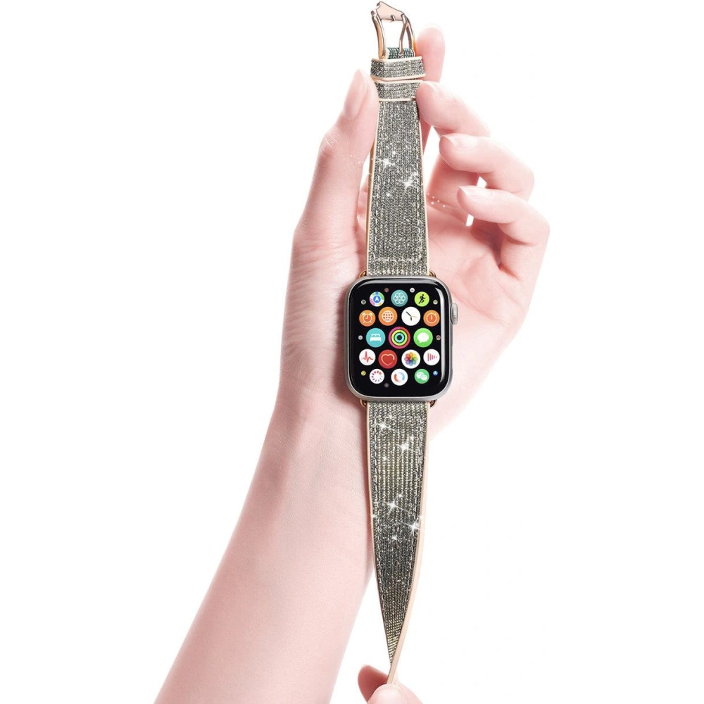 Hurtownia GSM - Dux Ducis heveder Apple Watch 4/5/6/7/8/9/SE/10 40/41/42mm ezüst (Sparkle verzió) - DDS962 - {ean13} - Hurt