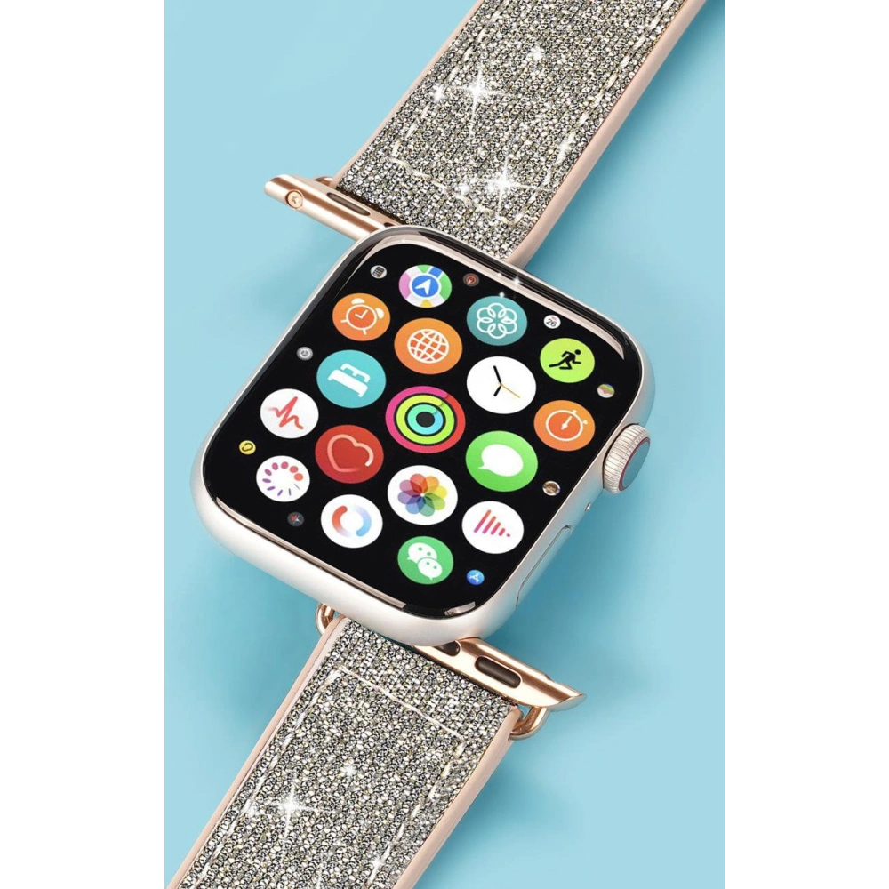Hurtownia GSM - Dux Ducis heveder Apple Watch 4/5/6/7/8/9/SE/10 40/41/42mm ezüst (Sparkle verzió) - DDS962 - {ean13} - Hurt
