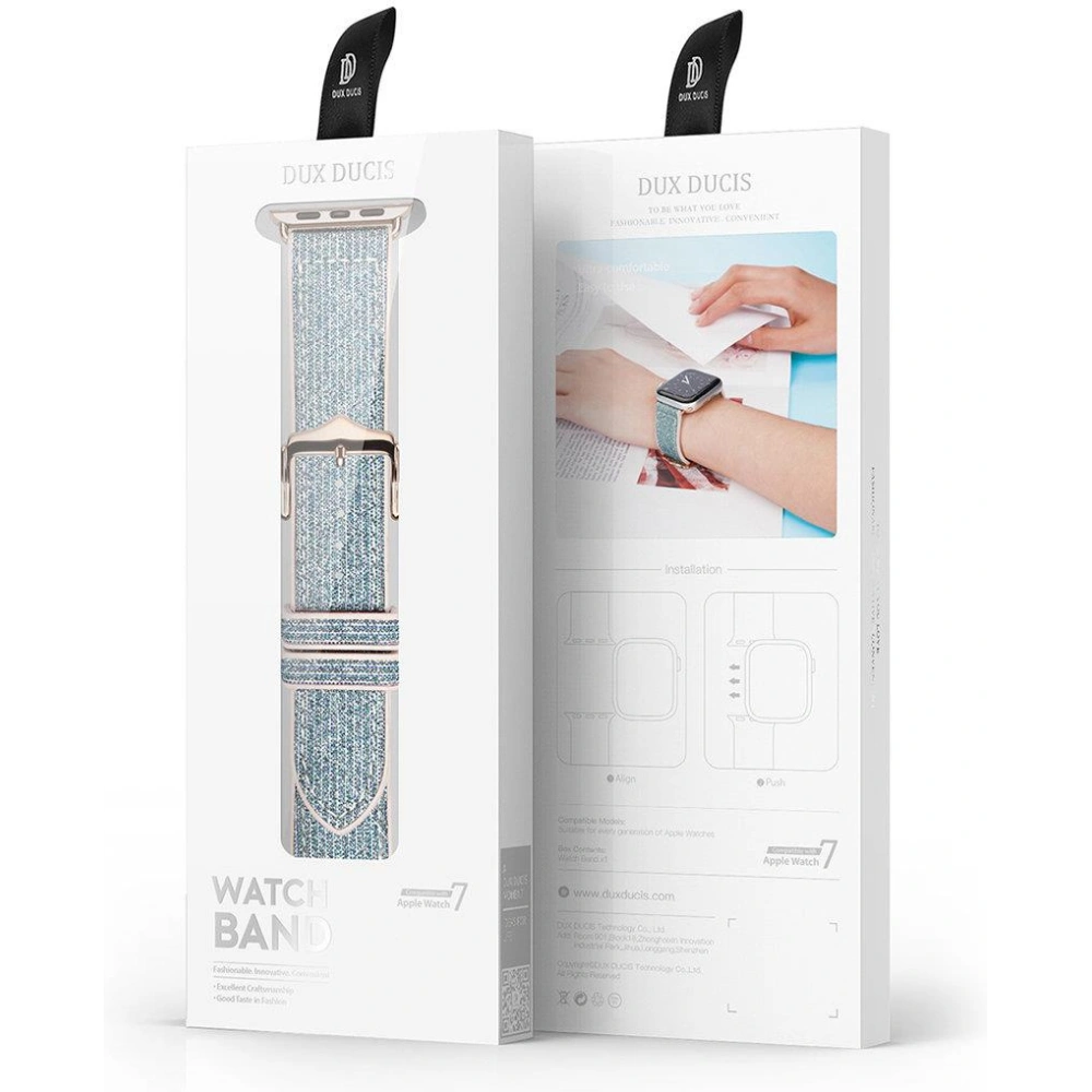 Hurtownia GSM - Dux Ducis Heveder Apple Watch 4/5/6/7/8/9/SE/10 40/41/42mm kék (Sparkle Verzió) - DDS963 - {ean13} - Hurt