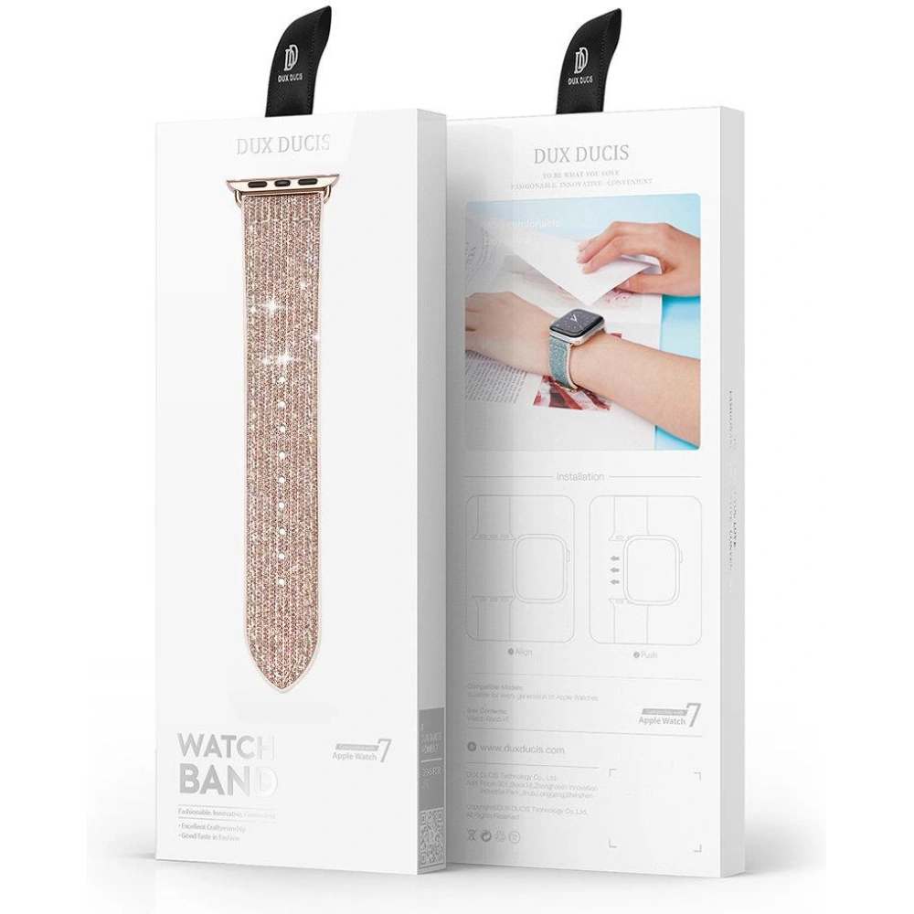 Hurtownia GSM - Dux Ducis heveder Apple Watch 4/5/6/7/8/9/SE/10 40/41/42mm arany (Sparkle verzió) - DDS965 - {ean13} - Hurt