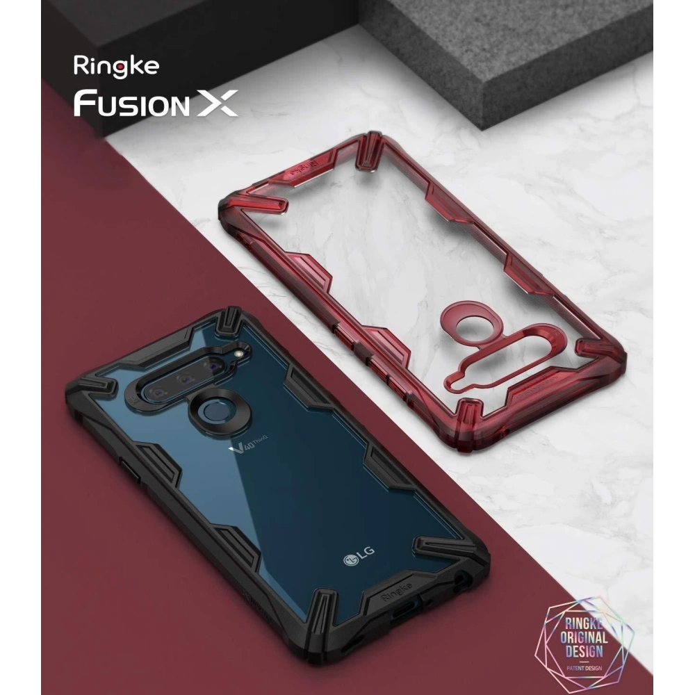 Hurtownia GSM - Etui Ringke Fusion-X LG V40 ThinQ Černé - RGK1060BLK - {ean13} - Hurt