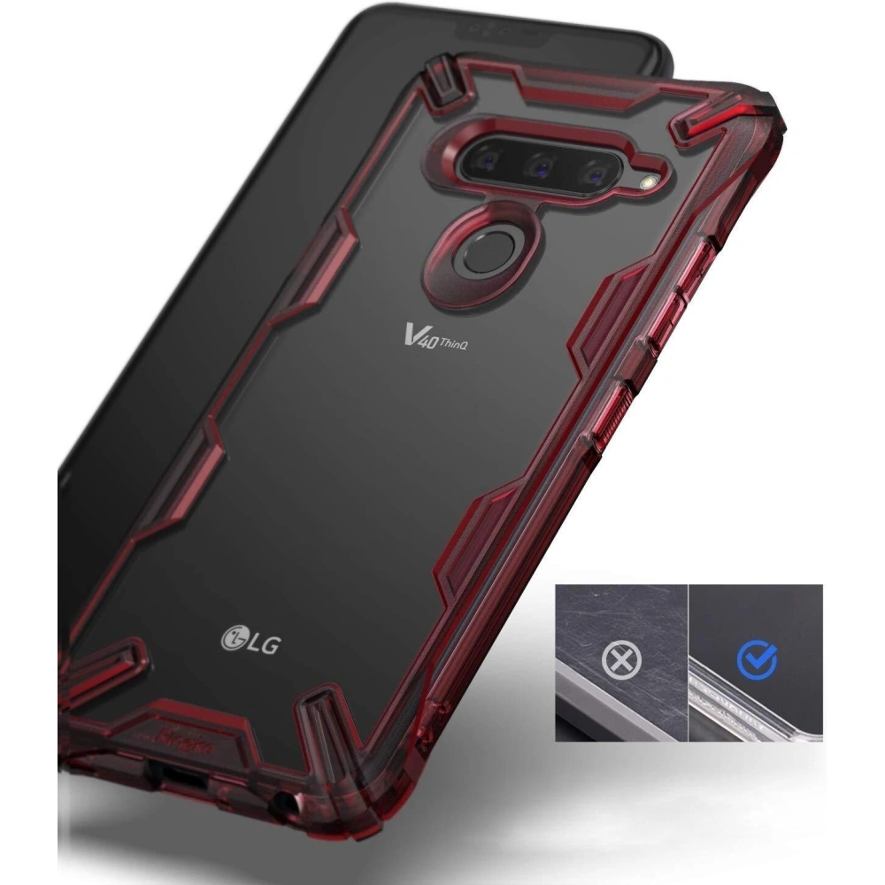 Hurtownia GSM - Etui Ringke Fusion-X LG V40 ThinQ Černé - RGK1060BLK - {ean13} - Hurt