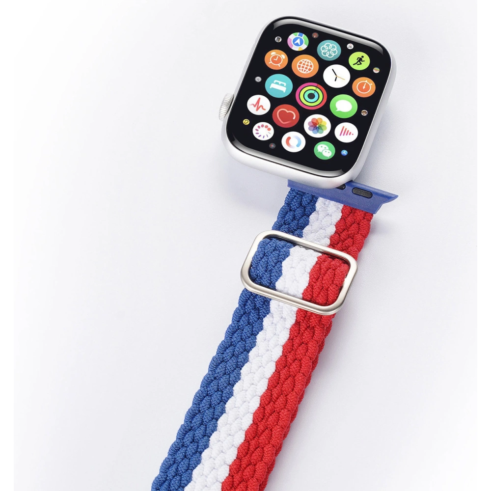 Hurtownia GSM - Pasek Dux Ducis Strap Apple Watch 4/5/6/7/8/9/SE/10 40/41/42mm niebiesko-biało-czerwony (Mixture Version) - DDS972 - {ean13} - Hurt