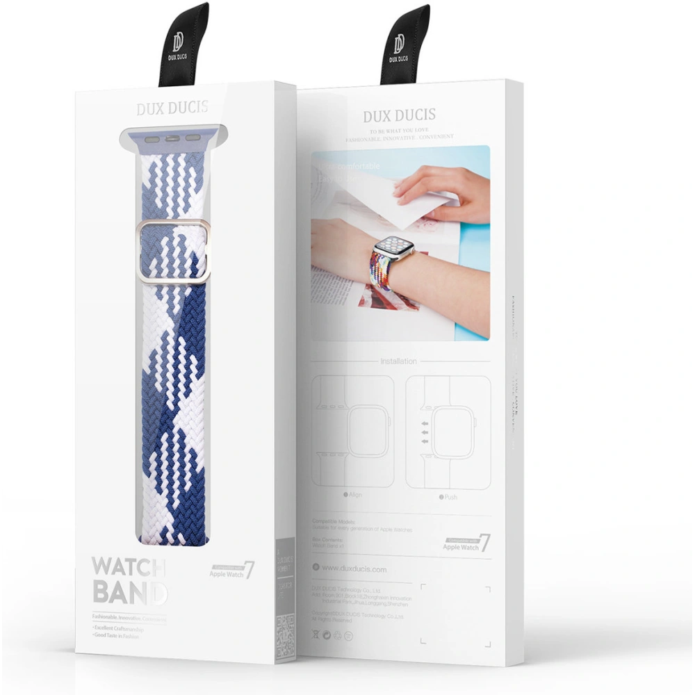 Wholesale Dux Ducis Strap Apple Watch 4/5/6/7/8/9/SE/10 40/41/42mm blue-white (Mixture Version) - DDS975 - {ean13} - Hurt